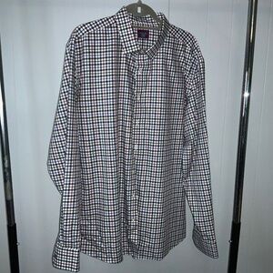 UNTUCKit plaid Button front cotton Wrinkle Free shirt Sz XXLT  long sleeve